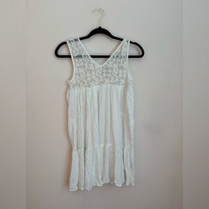 Elegant White Lace Mini Dress